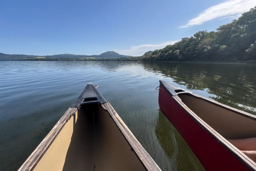 Lake Kussharo canoes