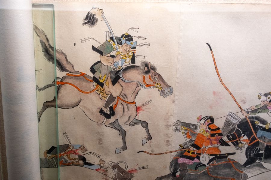 Omiya Museum of History and Folklore Musashi warriors head on a sword