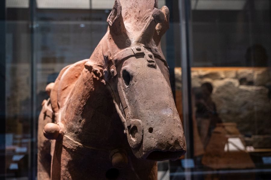 Omiya Museum of History and Folklore haniwa horse front view