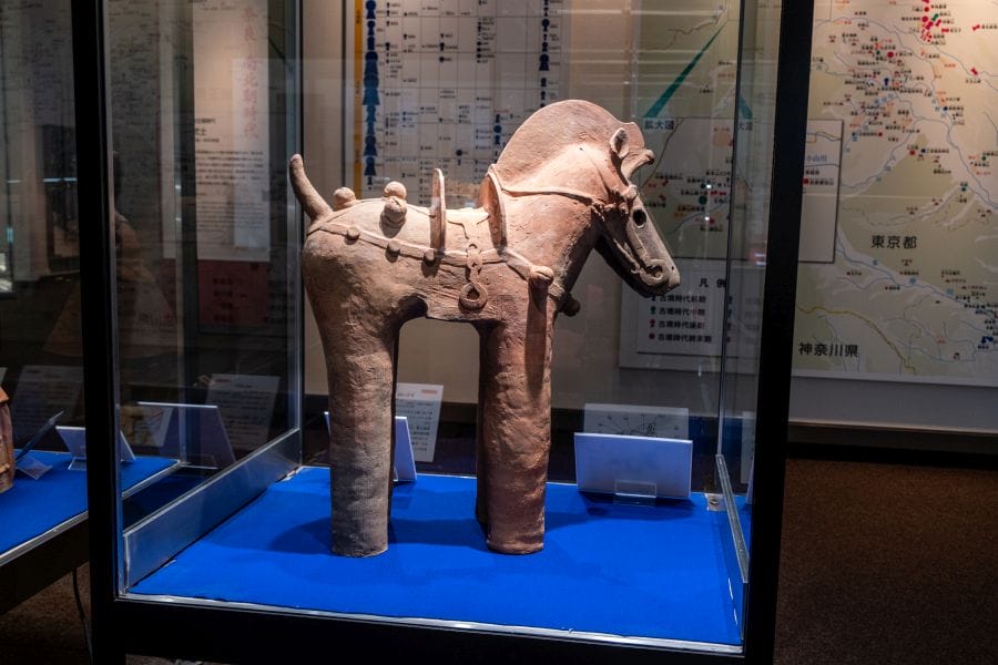 Omiya Museum of History and Folklore haniwa horse side view
