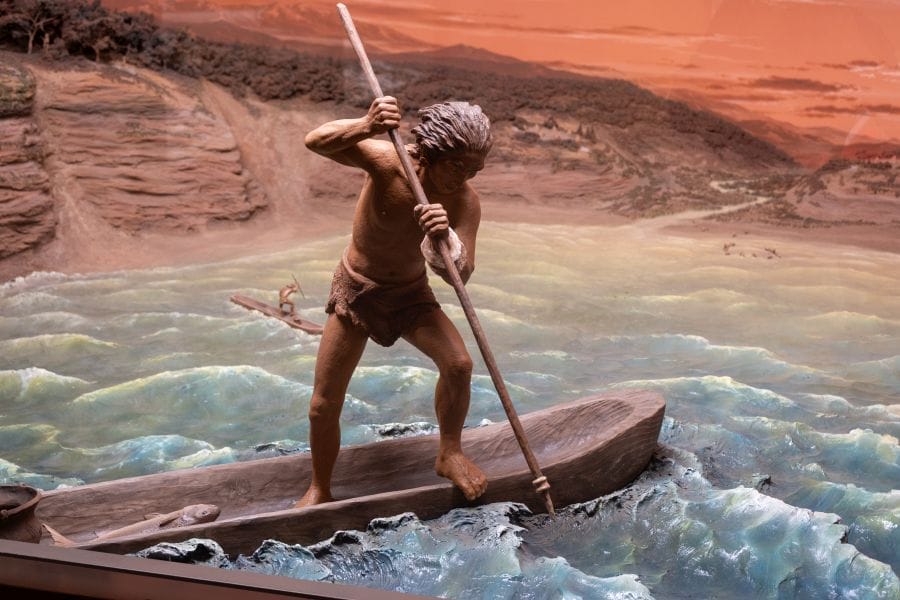Omiya Museum of History and Folklore prehistoric man spear fishing