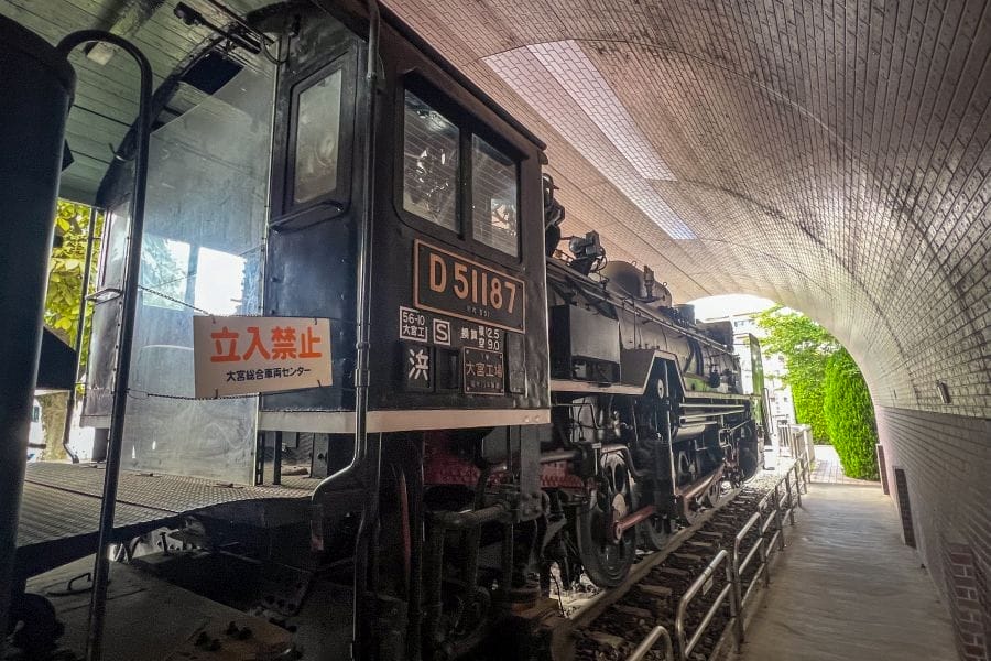 Omiya Railway Garden Promenade D51 Steam Locomotive tunnel view