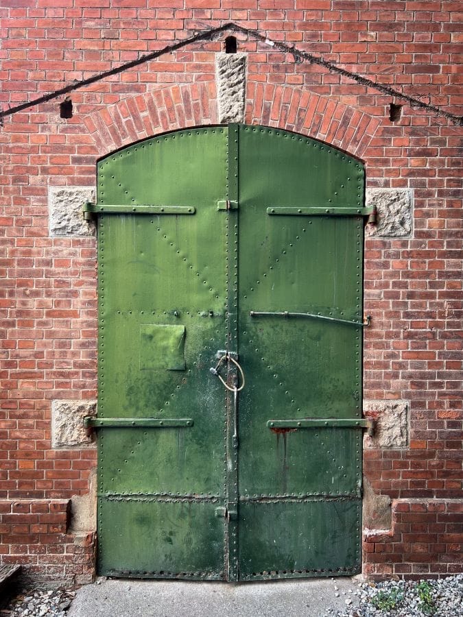 Omiya Railway Garden Promenade brick storehouse door