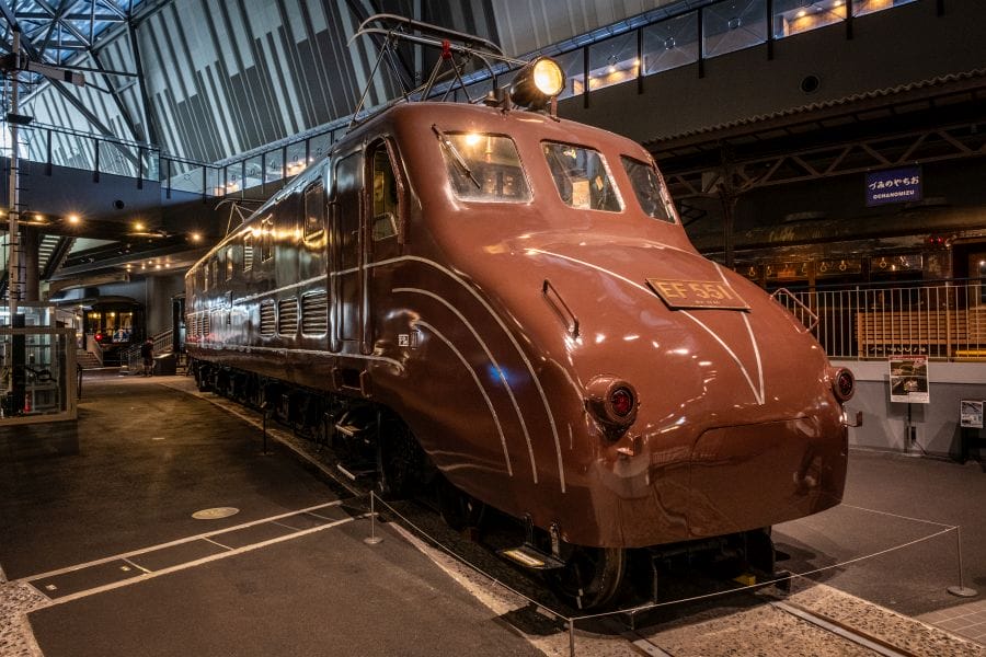 Omiya Railway Museum brown electric train