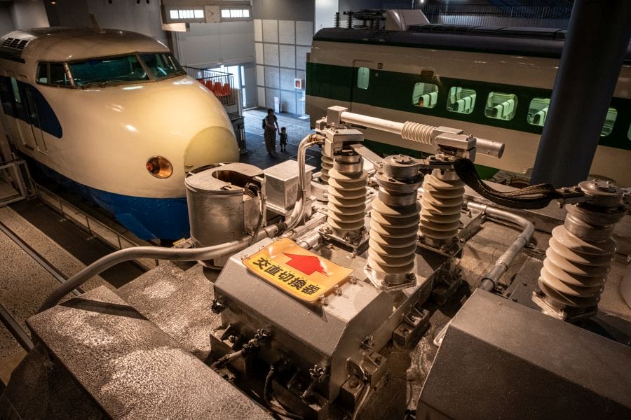 Omiya Railway Museum bullet train and insulators