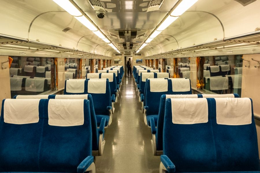 Omiya Railway Museum modern train carriage interior